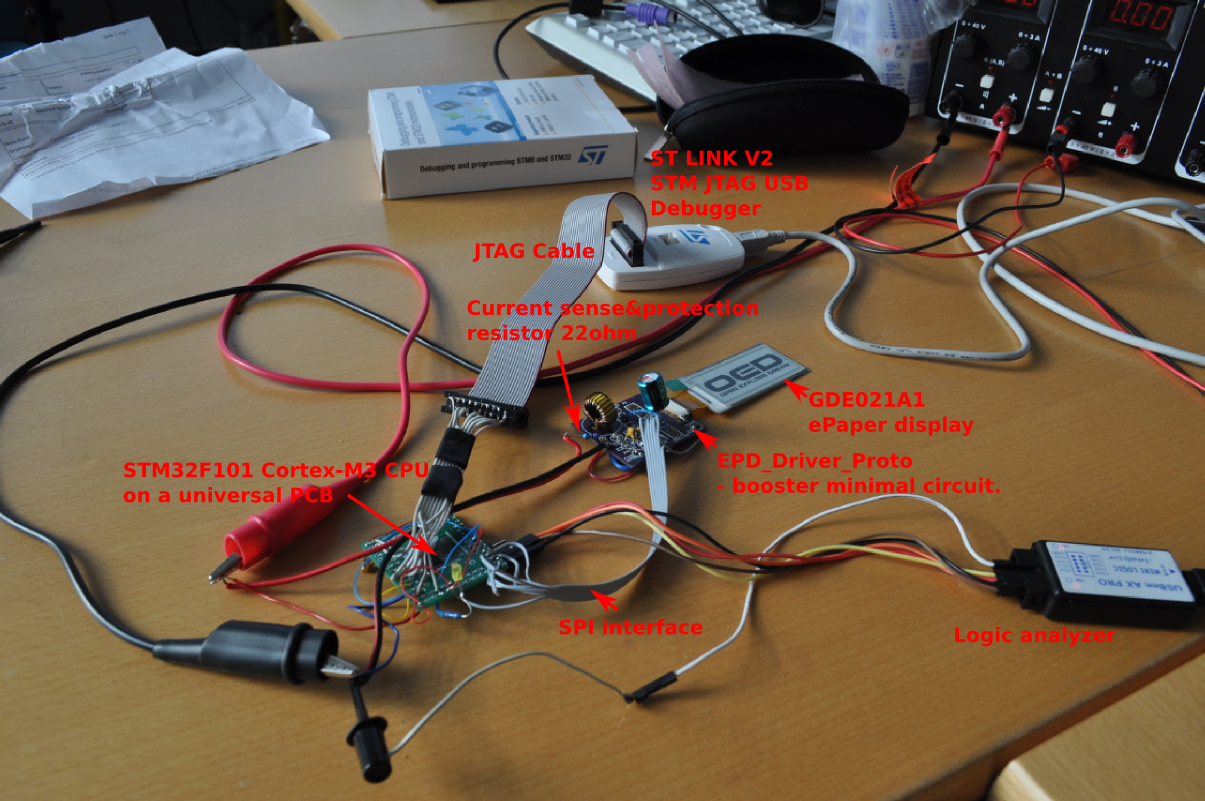 EPD Driver Prototype-workbench view with captions
